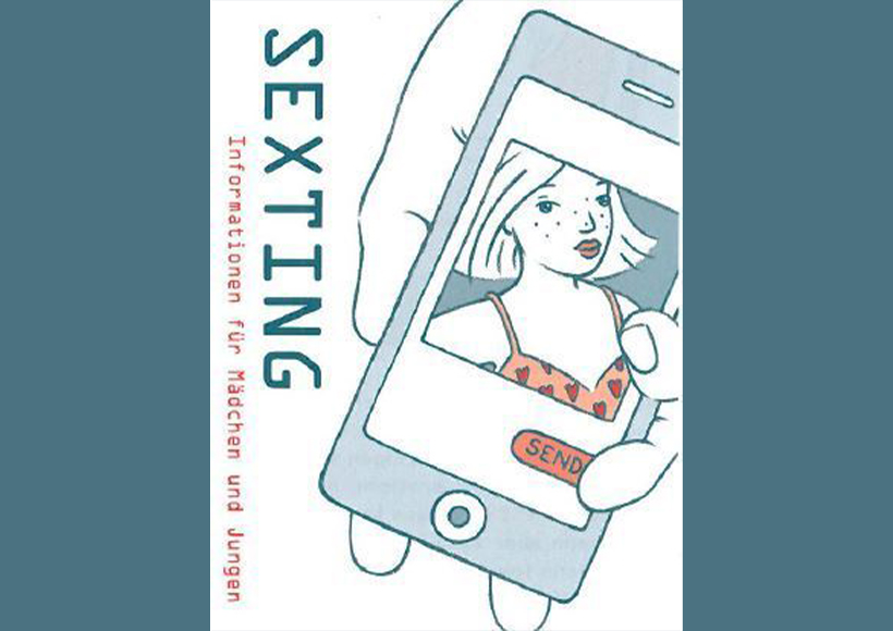 Bildauschnitt von der Startseite SEXTING – Informationsflyer für Mädchen und Jungen