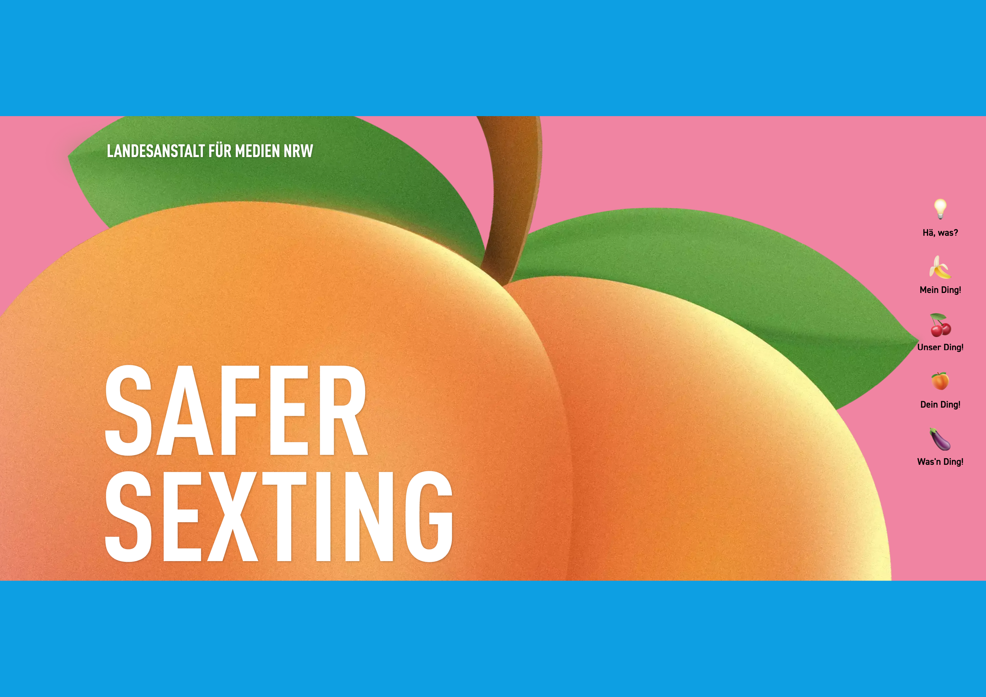 Bildauschnitt von der Startseite Safer Sexting
